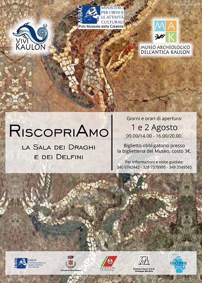 kaulon mosaico draghi monasterace calabria 